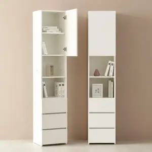 E0자재 RH2055 레아 책장 수납장 400 서랍셋수납형)