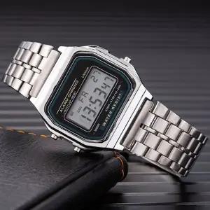 사각 전자 시계 스톱워치 패션 손목 시계-WFI3X5K