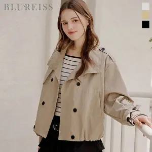 [블루레이스]벌룬핏 더블 숏 트렌치코트_BI6S1CT1501