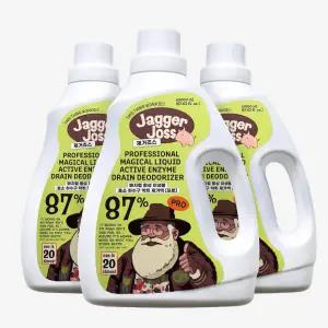 제거죠스 미생물 효소 배수구 클리너 싱크대 하수구 냄새 제거 세정제 프로 2L 3개