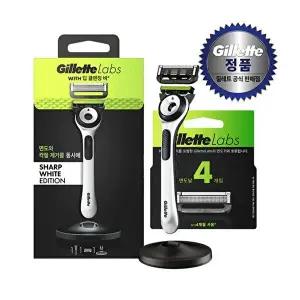 [질레트]질레트랩스 딥클렌징바 면도기(핸들1입+면도날1입) 샤프화이트 + 면도날 4입
