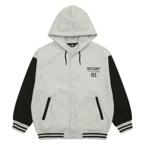 에꼴리에 세이브존03 공용 캐쥬얼 후드 야구 점퍼  25A0102-GY