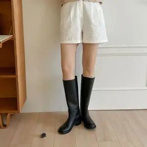 심플 FQ398647 둥근코 일자핏 미들굽 통굽 여자 롱부츠