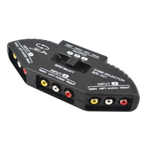 3웨이 오디오 비디오 AV RCA 블랙 스위치 선택기 박스 분배기 TV Xbox DVD 플레이어 장치 용 호환 케이블