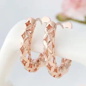 14K 골드필드 핀 컷팅 데일리 원터치링 귀걸이