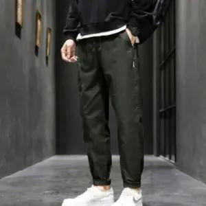 데일리 2컬러 남성 빅사이즈 크롭 팬츠 편한 바지 Mye3+7hbu