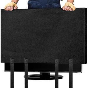 70-75인치 평면 스크린용 에코브리사 TV 무빙 커버 헤비 듀티 펠트 스크린 프로텍터 집 이사, 보관, 페인팅 또는 주택 개조 포장 쿠션 용품 중 하단 스트랩으로 긁힘 방지 기능을 제공합니다