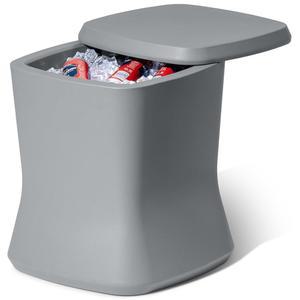 coast modern 야외 사이드 테이블 쿨러 그레이 23.6l(25쿼트) 파티오 장식 2 및 in 박스 - 보관 아이스