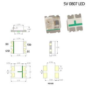 Ws2812b 5v 5050 3528 4020 1204 0807 1010 미니 SMD LED 칩 주소 지정 가능 디지털 픽셀 RGB 풀 컬러 다