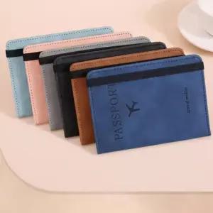 가죽 여권케이스 지갑 커버 여행용 대용량 스트랩 Snw8+1YMr