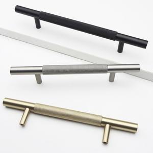 고급 옷장 널링 손잡이 블랙 골드 실버 브러시드 캐비닛 알루미늄 엠보싱 주방