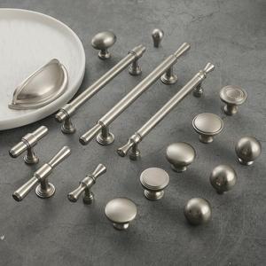 미국 순수 구리 간단한 은색 옷장 캐비닛 가구 손잡이 모든 현대 서랍 도어 실버 닦았