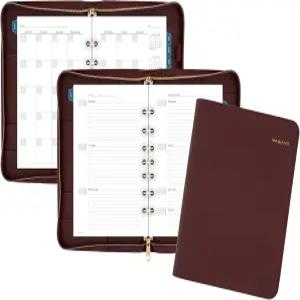 AT-A-GLANCE 인조 가죽 날짜가 없는 스타터 세트 7링 5-1/2인치 x 8-1/2인치 책상 크기 패션