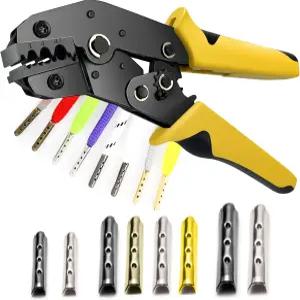 Aglet 후디 스트링 엔드 캡 바지용 3/4/4.5mm 레이스용 조절 가능한 금속 신발끈 크림퍼 Aglets 도구