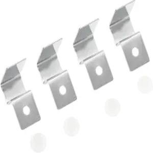 CAPASTEC 4개 수족관 뚜껑 클립 15mm 커버 지지 클램프 홀더 스테인리스 스틸 탱크 세트 실버 톤