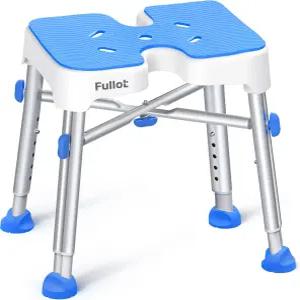 EVA 패드가 있는 FULLOT 인체공학적 H자형 샤워 의자 330파운드의 무거운 무게와 조절 가능 미끄럼 방지