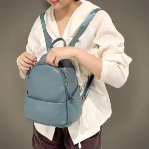 [신상오픈런]여성용 캐주얼 지퍼 포켓 가죽 백팩 컬러풀 디자인 (38541942)