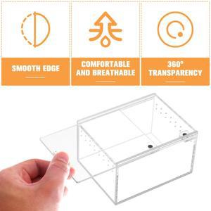 파충류 상자 사육 탱크 먹이 포테라리움 투명 컨테이너 케이스 인클로저, 귀뚜라미 격리 게 타란툴라 서식