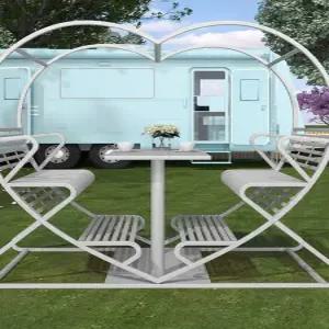 포토존 하트 벤치 야외 관광지 대형 웨딩사진