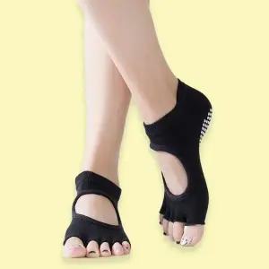 논슬립요가 필라테스삭스 홈트양말 오픈토 블랙