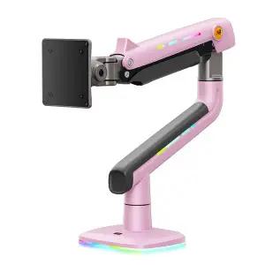 [노스바유]NB 팬텀 고중량 싱글 RGB 모니터암 거치대 판타지핑크