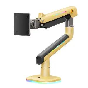 [노스바유]NB 팬텀 고중량 싱글 RGB 모니터암 거치대 라바옐로우