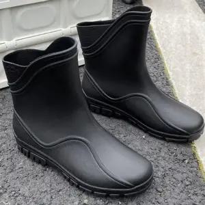 [룽스]미들 베이직 앵클레인부츠 레인부츠 2컬러