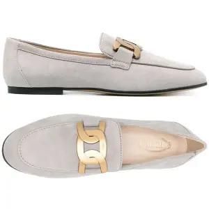 [토즈] 24FW 금장 체인 스웨이드 로퍼 XXW79A0DD00 D8W B416