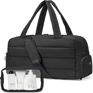 기투스 캐리 온 더플 짐 가방 여성용 퍼퍼 위켄더 오버나이트 여행용 클리어 화장실 파우치 스포츠 요가