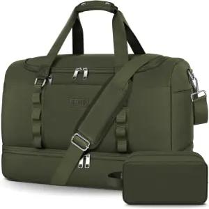 남성 여성용 ETRONIK 체육관 가방 신발 수납 공간이 있는 대형 여행용 더플백 세면도구 포함 기내 반입