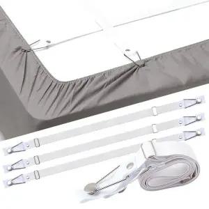 일자형 원형클립 롱세트 침대고정밴드 이불커버 시트 패드고정핀