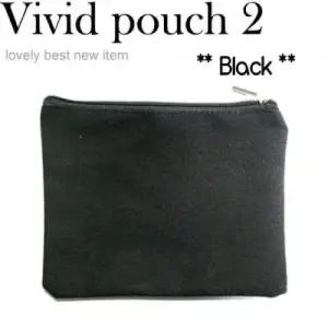 [룽스]화장품파우치 면 미술 무지 교육 천 블랙