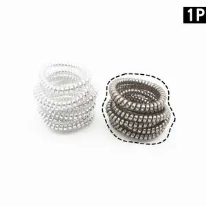 머리끈 스프링머리끈 회색