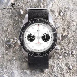 호환  PAGANI DESIGN 팬더 남성용 시계 남성용 탑 럭셔리 쿼츠 시계 크로노 그래프 방수 사파이어 미러 빛
