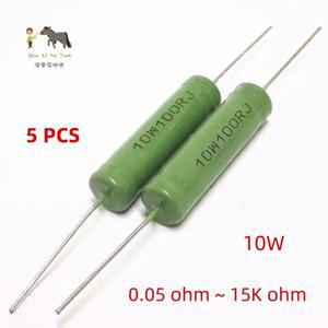 5pcs RX21 10W 와이어 권선 저항 5% 1R 1K 20R 22R 24R 27R 30R 33R 0.05 0.1 0.22 1 옴