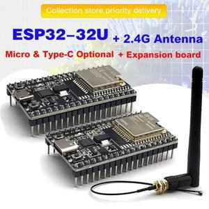 ESP32-WR00M-32U DevKitC WiFi 블루투스 IoT 개발 보드2.4G 안테나 포함 및 무선 프로그래밍을 위한 A rdui