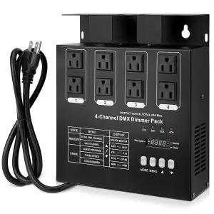 고전압 할로겐 및 LED 전구 20A Max 무대 조명 제어용 실리콘 박스와 호환되는 DMX 512 프로토콜이 포함된