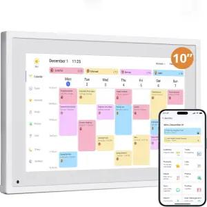 드래곤 터치 10.1인치 디지털 캘린더 안무 차트 - 인터랙티브 터치스크린 스마트 패밀리 플래너 하스