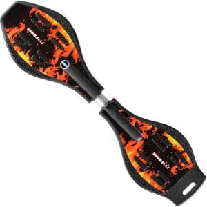 XUDREZ 캐스터 보드 스케이트보드 컴팩트하고 가벼운 디럭스 주니어 조명 휠과 360도 캐스터로 더욱