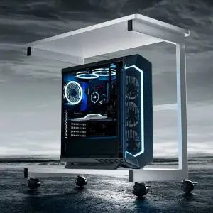 랙 보관 이동식 타워형 수납 pc 본체받침대 게이밍