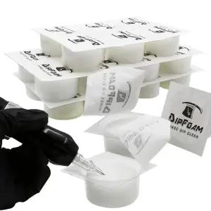 유롱 24Pcs 딥 폼 일회용 린스 캡 컵 클리닝 바늘 팁 전문 카트리지