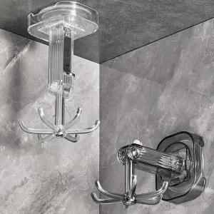 [하프클럽/셀러허브]무타공 압착 후크 조리도구 수납 다용도 회전 걸이