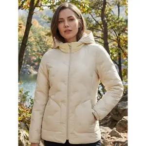 [아웃도어스/마운티아]여성 스패니 덕다운 숏패딩 클레이_1MQJDW2504