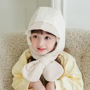 [보리보리/리틀맘]아동 겨울 방한 와이드 패딩 투톤 머플러모자 눈썰매장