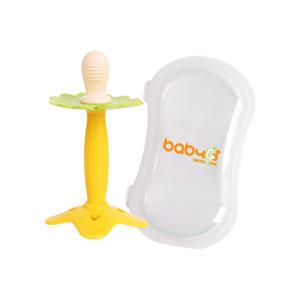 베이비앤아이 실리콘 치발기 노리개, 옐로우, 1개