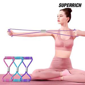 슈퍼리치 8자형 튜빙밴드 2개 1세트 색상랜덤 스트레칭 필라테스 홈트 요가 근력 다이어트 몸매관리 트레이닝 헬스 실내운동 스쿼트
