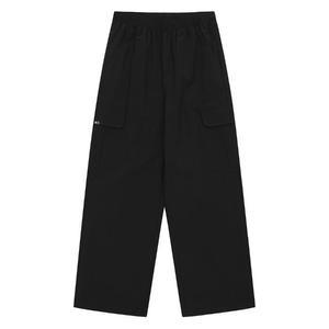 에꼴리에 세이브존03 나일론 스판 스트링 카고 바지  24C0782-BK