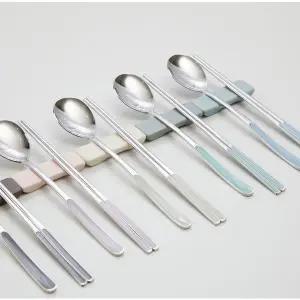 [프리스틴][4+1 패키지] 더 깨끗한 국산 한식수저세트 식기세척기 겸용