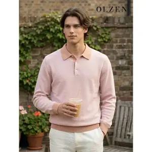 [하프클럽/올젠]오가닉코튼 투톤 카라 니트 (ZOD2ET1301)