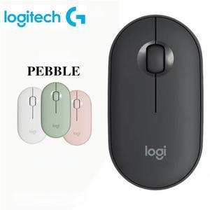 logitech 호환 PEBBLE M350 노트북 태블릿 마우스 무선 Bluetooth 가볍고 얇은 음소거 Office 2 in 1 배터